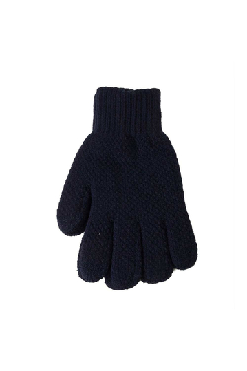 Knitted touch screen gloves navy