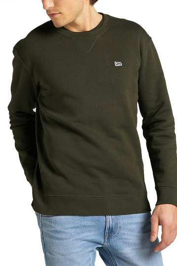 Lee plain crew sweatshirt serpico green