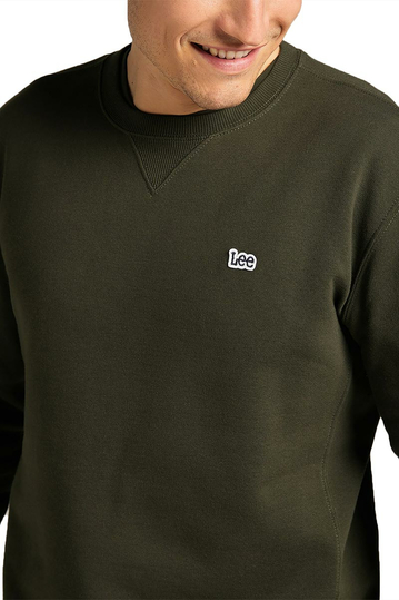 Lee plain crew sweatshirt serpico green