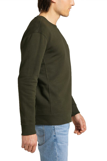Lee plain crew sweatshirt serpico green