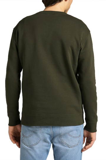 Lee plain crew sweatshirt serpico green