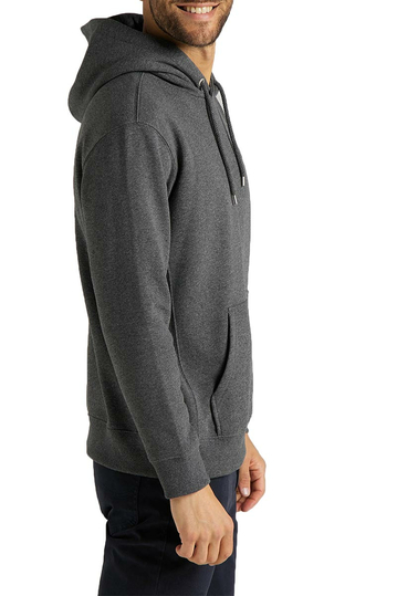 Lee plain hoodie dark grey mele