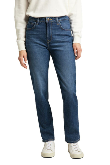 Lee Carol cropped straight jeans - dark ruby