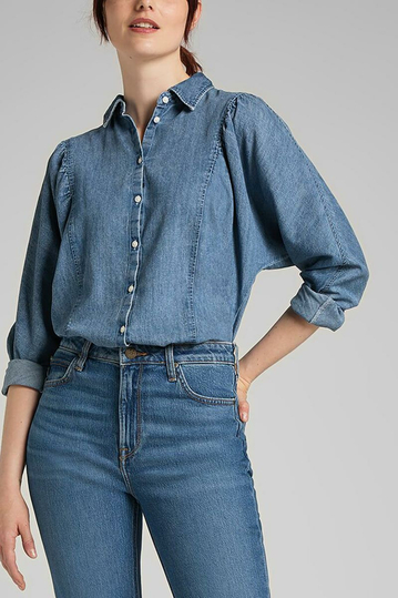 Lee volume denim shirt - blue yonder