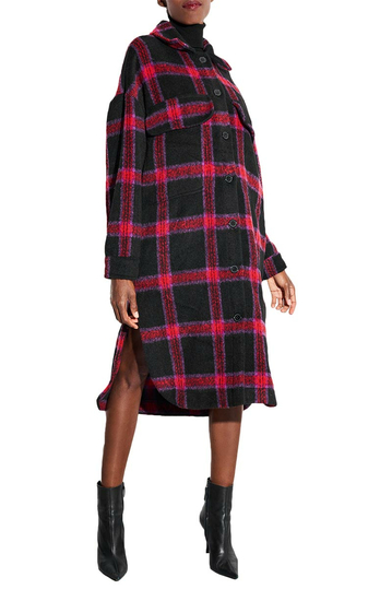 Lumina unlined plaid coat