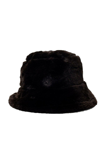 Q2 reversible bucket hat brown with teddy turn up
