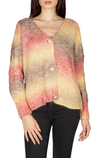 Multicolored knit cardigan