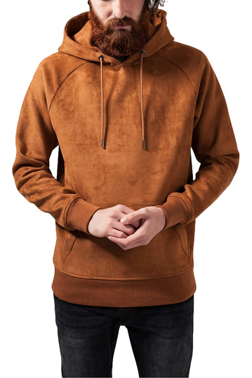 Urban Classics faux suede hoodie