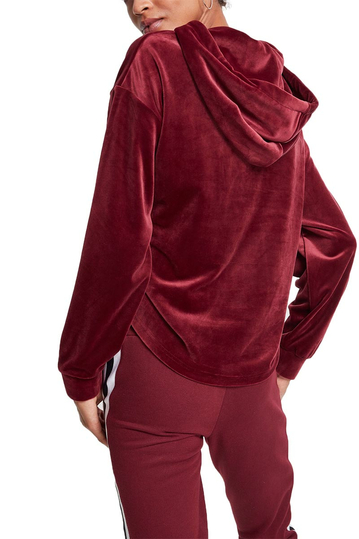 Urban Classics cropped velvet hoodie port