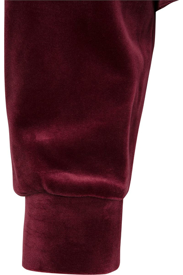 Urban Classics cropped velvet hoodie port
