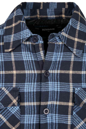 Urban Classics καρό πουκάμισο-σακάκι μπλε