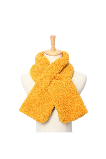 Boucle scarf yellow