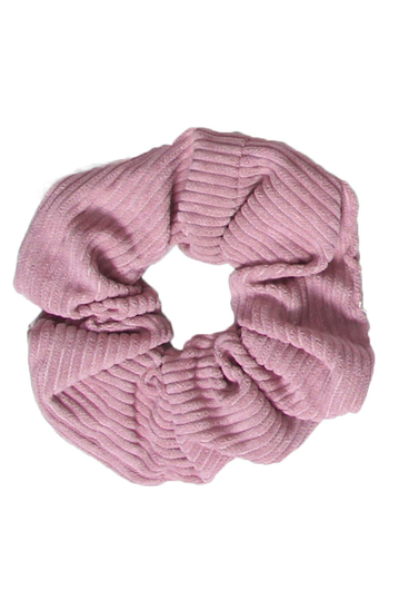 Corduroy scrunchie pink