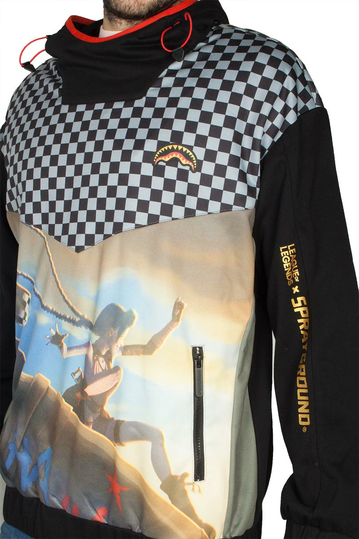 Sprayground League Of Legends Jinx checkered hoodie