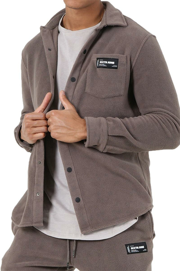 Sixth June fleece shirt beige/brown