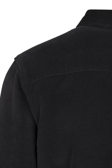 Urban Classics κοτλέ πουκάμισο μαύρο