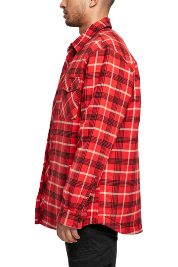 Urban Classics καρό πουκάμισο-σακάκι κόκκινο