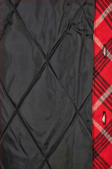 Urban Classics καρό πουκάμισο-σακάκι κόκκινο