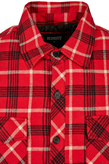 Urban Classics καρό πουκάμισο-σακάκι κόκκινο