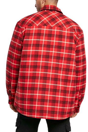 Urban Classics καρό πουκάμισο-σακάκι κόκκινο