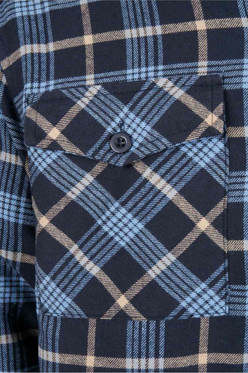 Urban Classics καρό πουκάμισο-σακάκι μπλε