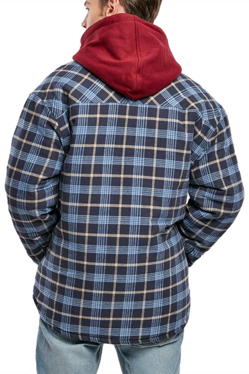 Urban Classics καρό πουκάμισο-σακάκι μπλε