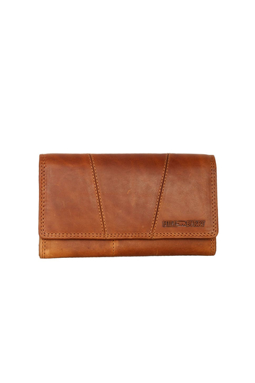 Hill Burry leather flap wallet brown