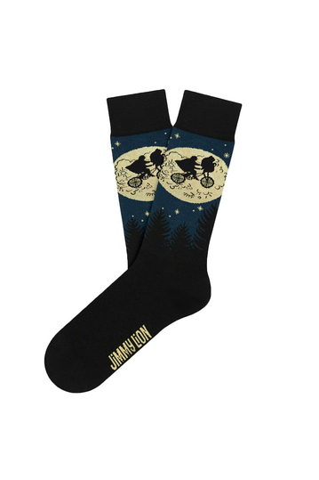 Jimmy Lion ET Flying Bicycle mid calf socks blue