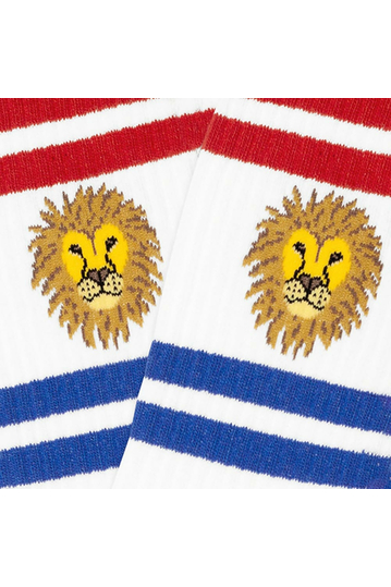 Jimmy Lion Athletic Lion mid calf socks white