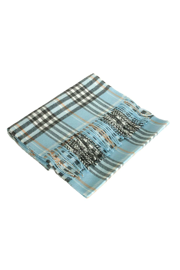 Tartan scarf light blue