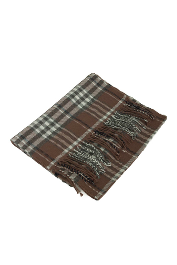 Tartan scarf chocolate