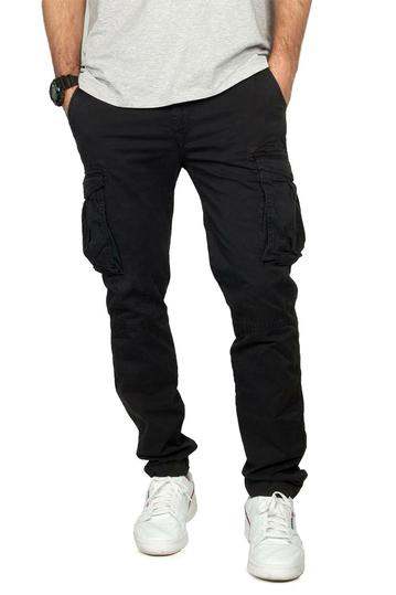 Scinn cargo pants regular tapered Pilot 122 black