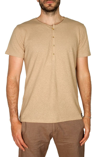 Bigbong Henley t-shirt beige