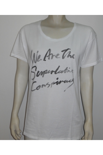 Wesc t-shirt Aqua Script white