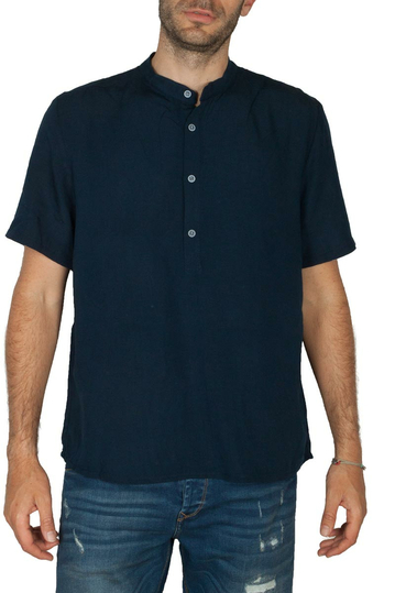 Bigbong linen shirt navy