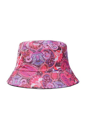 Bucket καπέλο με λαχούρια φούξια