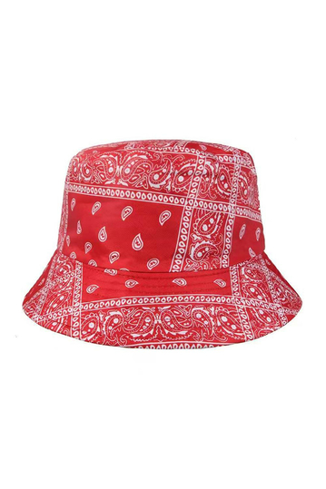 Bandana bucket hat red