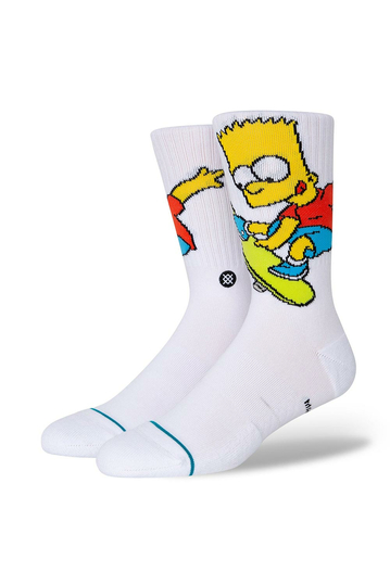 Stance Bart Simpson crew socks white