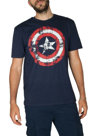 Men's Captain America Distressed Shield T-shirt