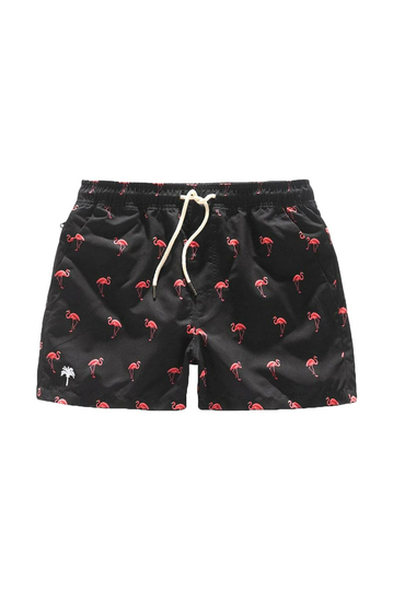OAS men's swim shorts Black Flamingo