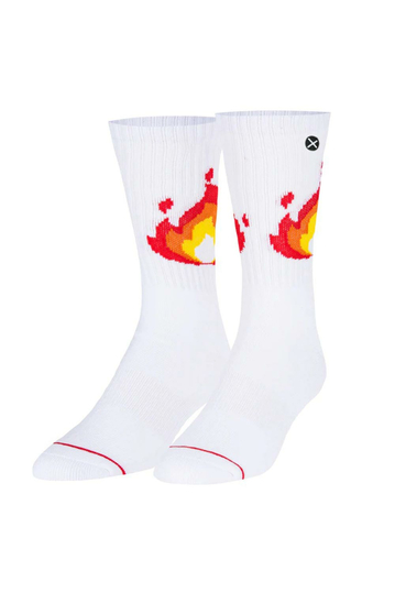 Odd Sox Pixel Flames socks