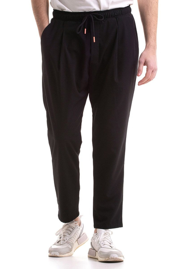 Scinn pleated pants black Ethan loose