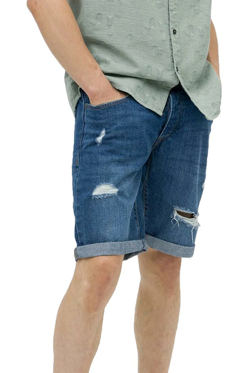 Tiffosi denim shorts with rips