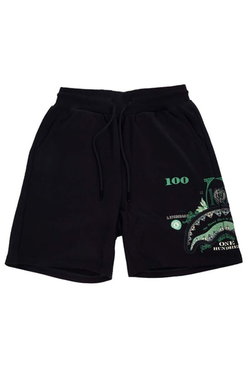 Sprayground Long Shorts With Money print black