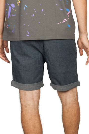 Gnious λινή βερμούδα Cairo navy