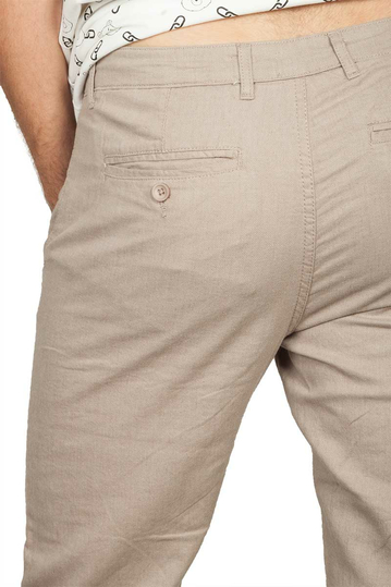 Gnious λινό παντελόνι Cairo tobacco