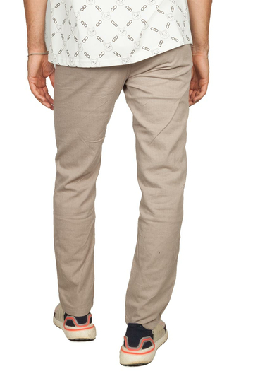 Gnious λινό παντελόνι Cairo tobacco