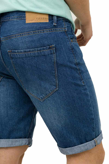 Tiffosi regular fit denim shorts medium blue