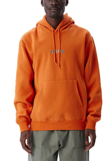 Obey Lowercase hoodie orange oxide