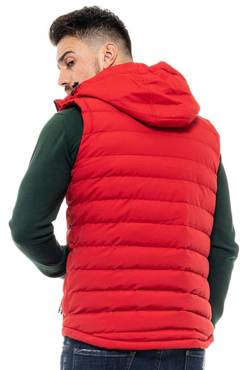 Biston ανδρικό αμάνικο μπουφάν με κουκούλα κόκκινο